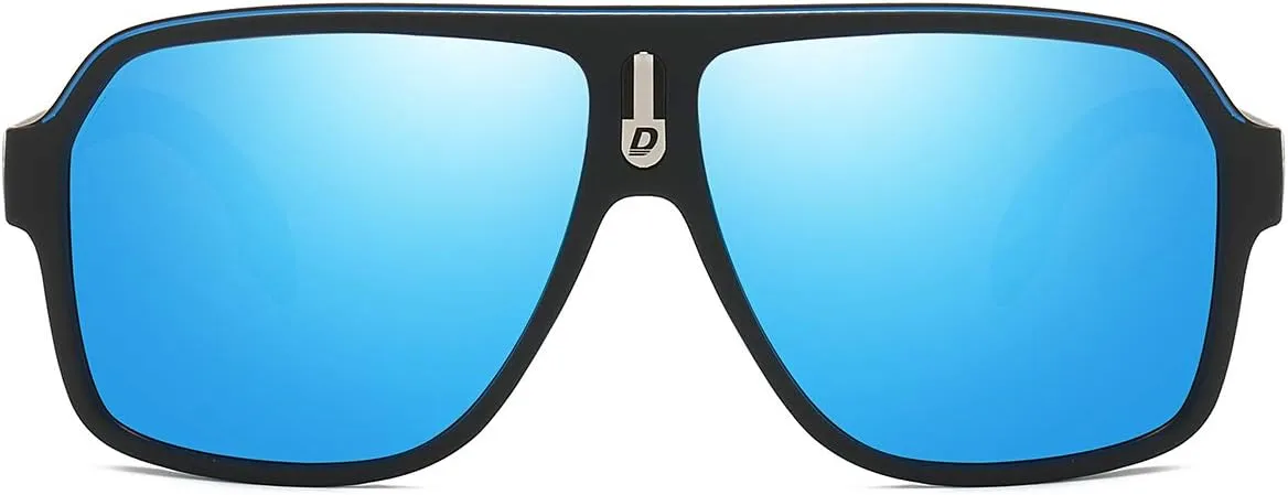 DUBERY Mens Oversized Aviator Sunglasses Classic Large Polarized Lens Shades D103