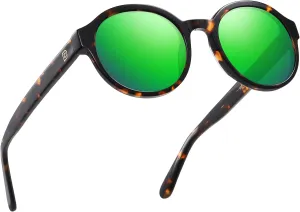 DUCO Polarized Sunglasses for Women Retro Round Women's Sunglasses Classic Vintage UV400 Shades DC1230
