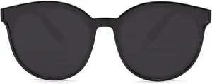 DUPER Cat Eye Sunglasses for Womens- Black Sunglasses Woman, Trendy Sunglasses Men Round Frame, Mob Wife Black Glasses Vintage Glasses, 90s Sunglasses for Womens, Retro Sunglasses