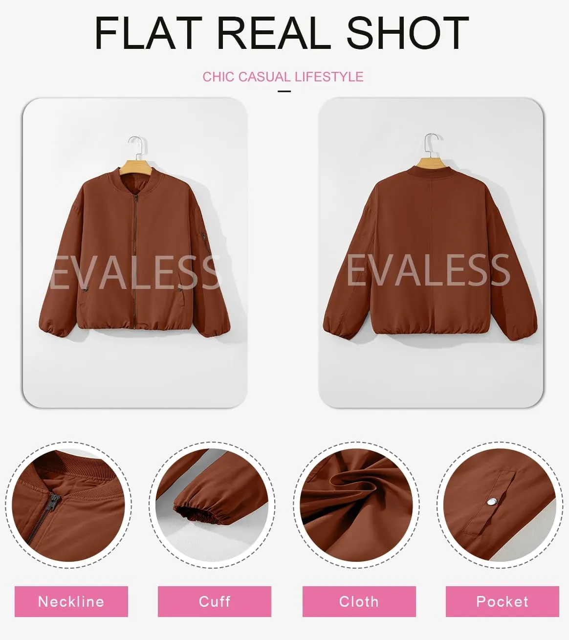 EVALESS Puffer Jackets for Women Zip Up Oversized Bomber Jackets Winter Outfits for Women Dressy Causal