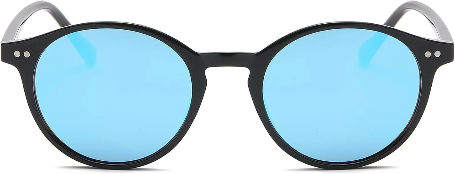 EYLRIM Classic Polarized Round Sunglasses for Women Men Vintage Style Lightweight Circle Frame Sun Glasses