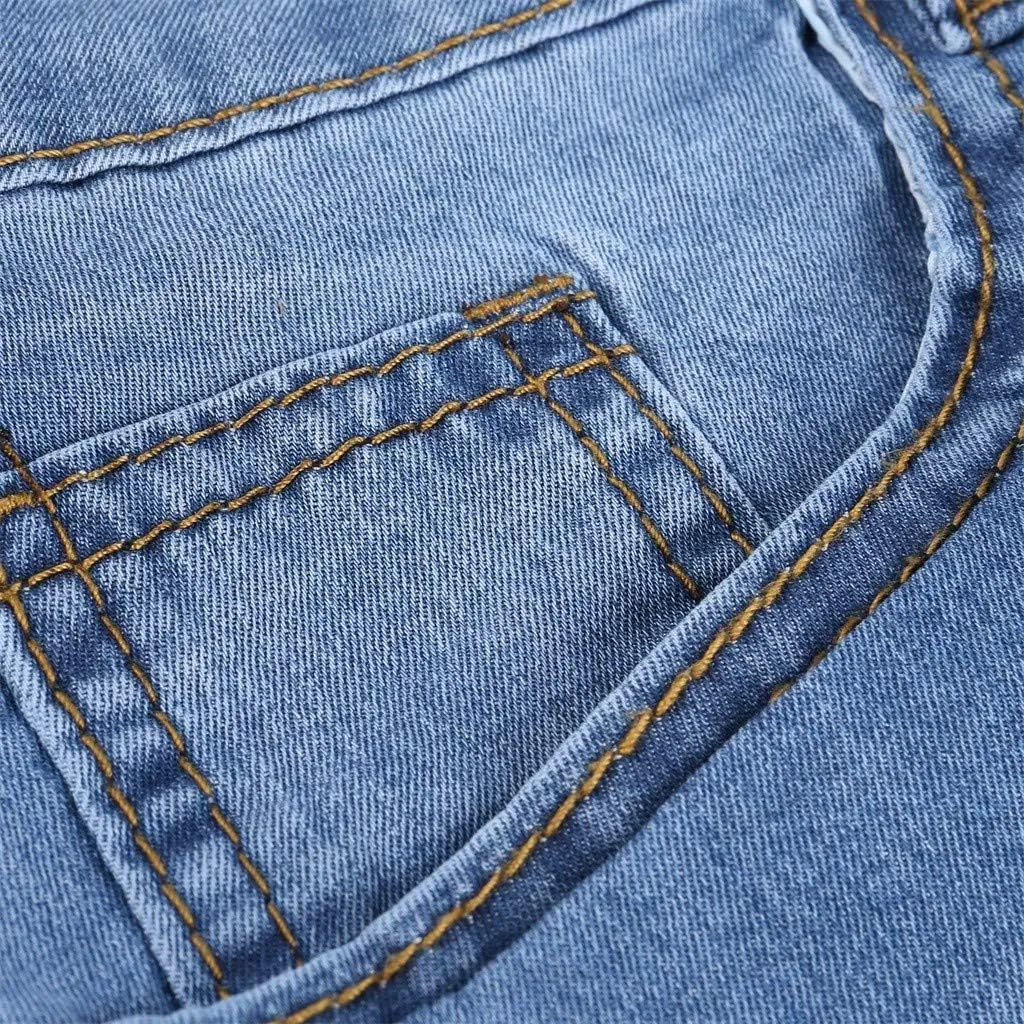FarJing Jean Shorts for Women High Waisted Distressed Ripped Denim Shorts Stretchy Frayed Raw Hem Hot Short Jeans