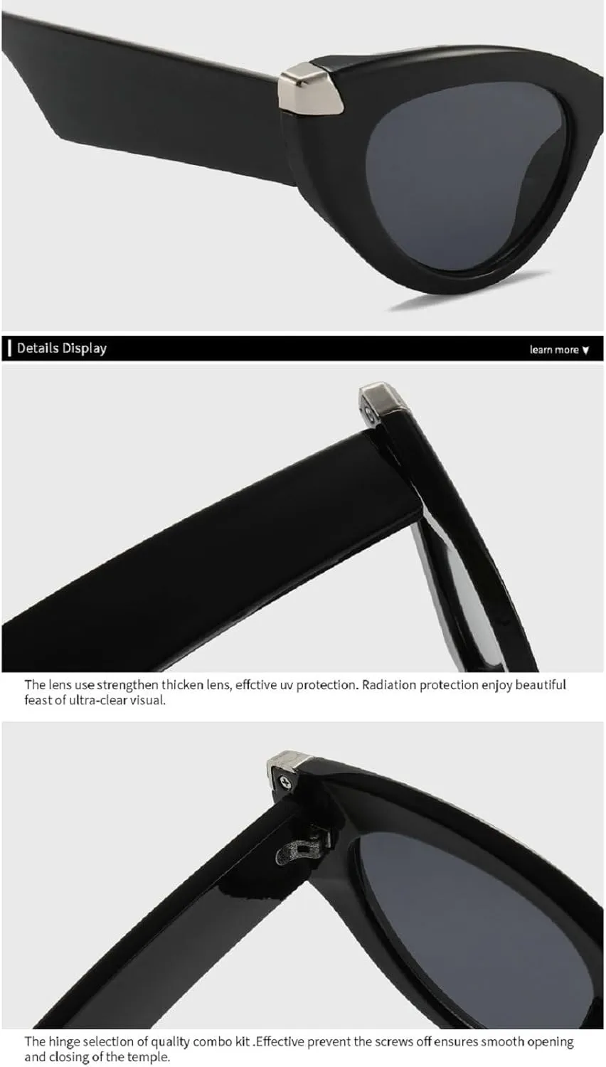 Fashion Cat Eye Sunglasses Women 2024 Luxury Classic Vintage Sun Glasses for Ladies Shades UV400 Trendy Travel Sunglass N47