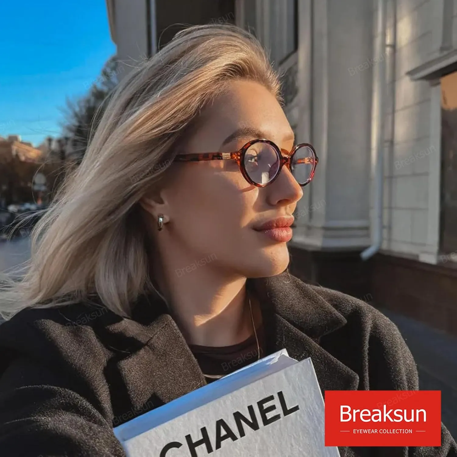 Fashion Oval Glasses for Women Men Retro Round Tortoise Frame Blue Light Glasses Nerd Eyeglasses