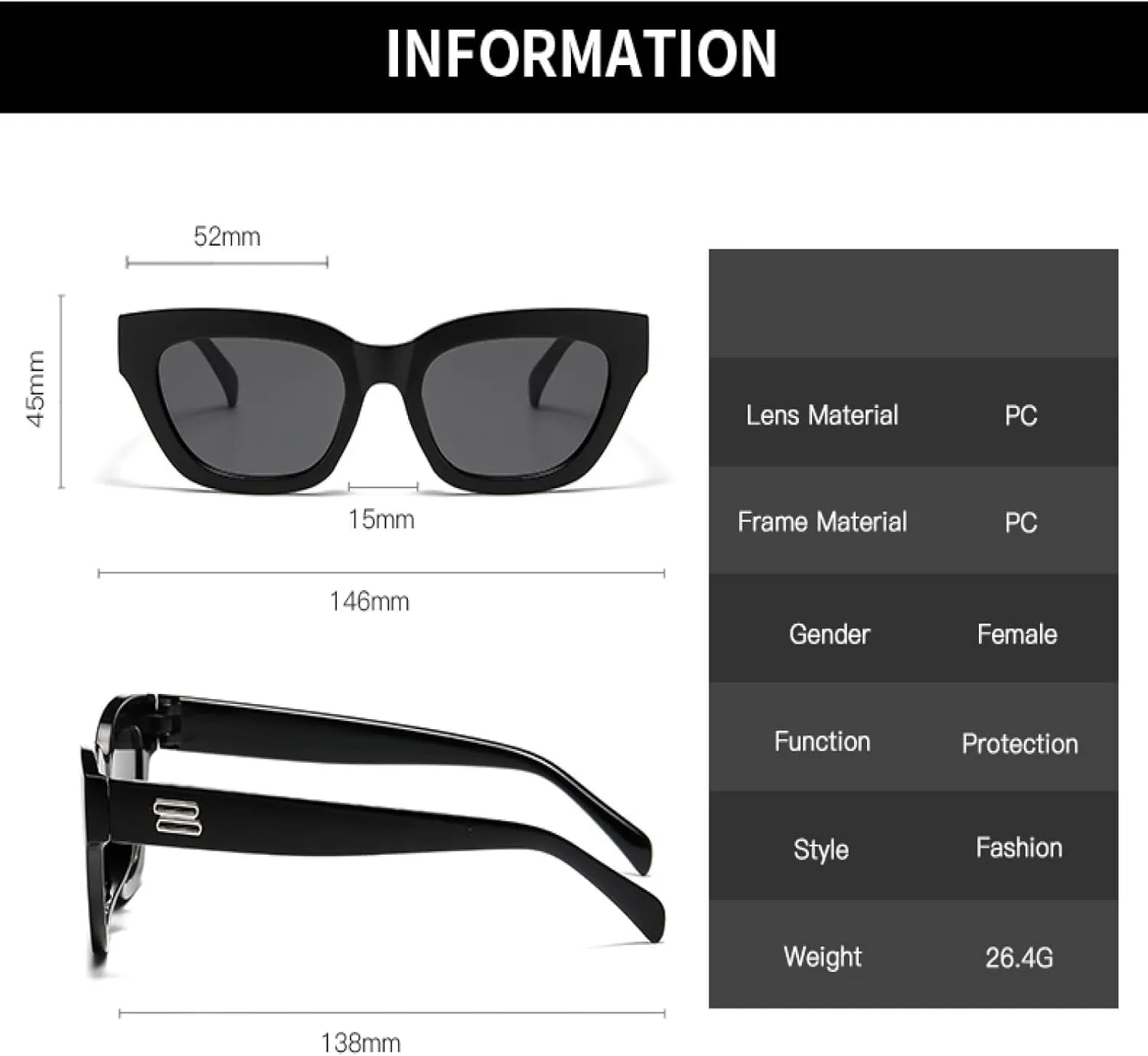 Fashion Sunglasses Vintage Cateye Classic Vintage Female Uv400