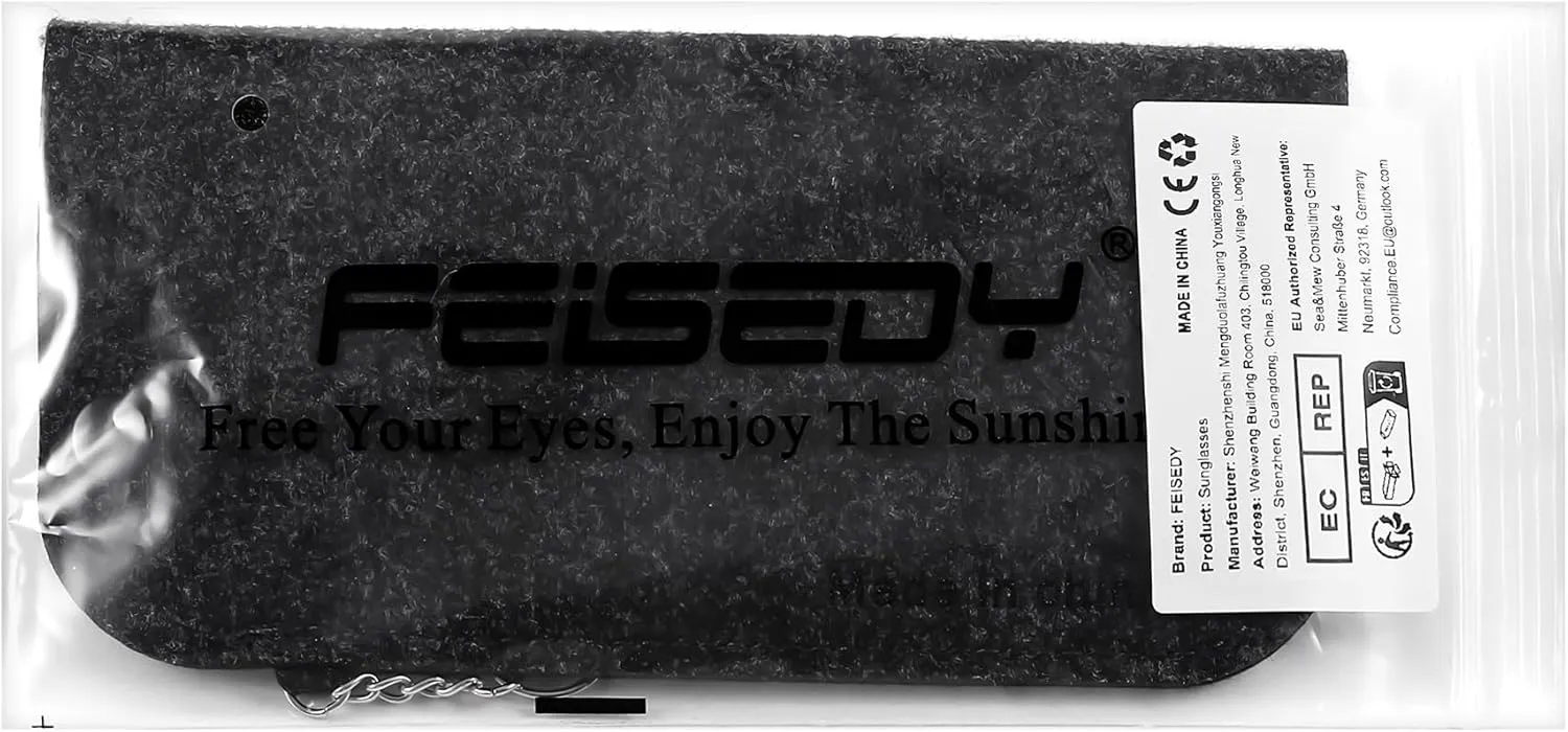 FEISEDY Classic Siamese One Piece Sunglasses Nice Rimless Stylish Retro Design for Women Men B2574