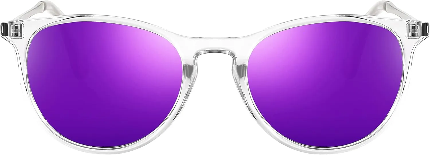 FEISEDY Kids Round Polarized Sunglasses for Girls Boys Classic Retro UV400 Protection Toddler Sun Glasses Age 3-12 B9070