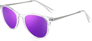 FEISEDY Kids Round Polarized Sunglasses for Girls Boys Classic Retro UV400 Protection Toddler Sun Glasses Age 3-12 B9070
