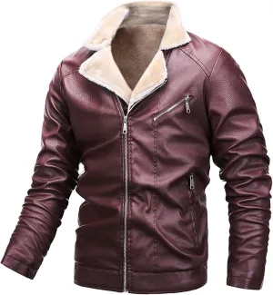 Fleece Jacket Mens Full Zip Lapel Casual Autumn Winter Warm Long Sleeve Pockets Buttons Jackets Coats for Men Big Tall