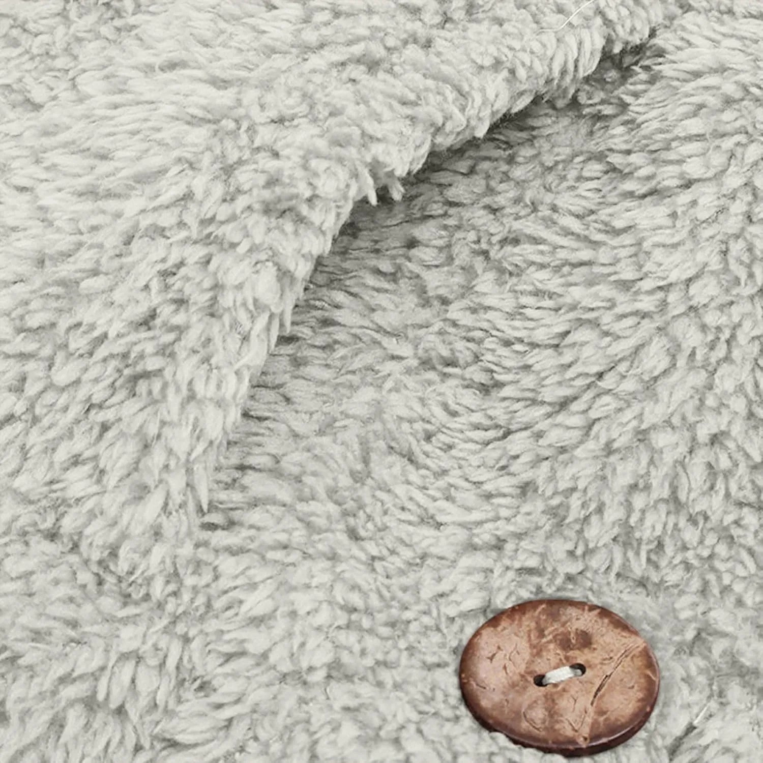 Fleece Jacket Women Button Down Sherpa Jacket Fuzzy Warm Jacket Long Sleeve Hooded Coat Winter Coats for Women
