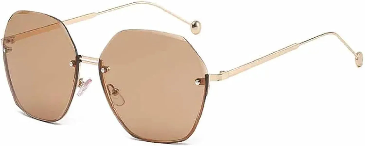 Frameless Polygonal Sunglasses Retro Classic Luxury Driving Travels Sunglasses Uv400