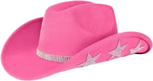 Funky Junque Sparkly Rhinestone Cowboy Hat - Women's Adjustable Western Festival Glam - Bride Collection, Rhinestone Styles