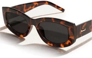 FURTALK Retro Polarized Sunglasses for Women Rectangular Cateye Classic UV400 Protection FT2314