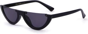 GIFIORE Retro Cat Eye Sunglasses for Women Vintage Half Round Frame Cateye Sun Glasses