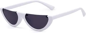 GIFIORE Retro Cat Eye Sunglasses for Women Vintage Half Round Frame Cateye Sun Glasses