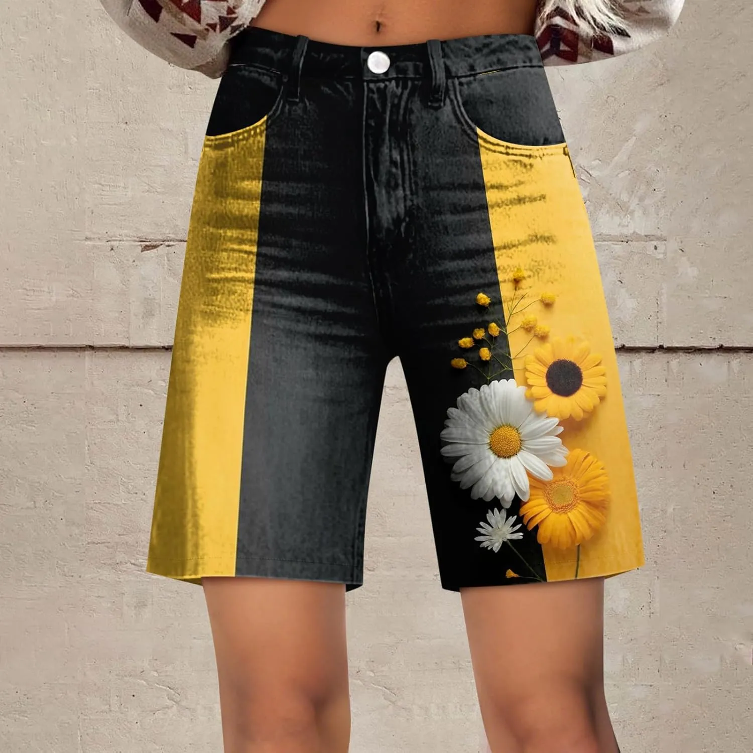 GOFULY Summer Shorts for Women High Waistd Knee Length Fashion Casual Shorts with Pockets Lightweight Beach 2025 Outfits