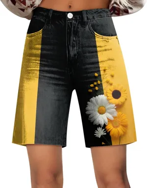GOFULY Summer Shorts for Women High Waistd Knee Length Fashion Casual Shorts with Pockets Lightweight Beach 2025 Outfits