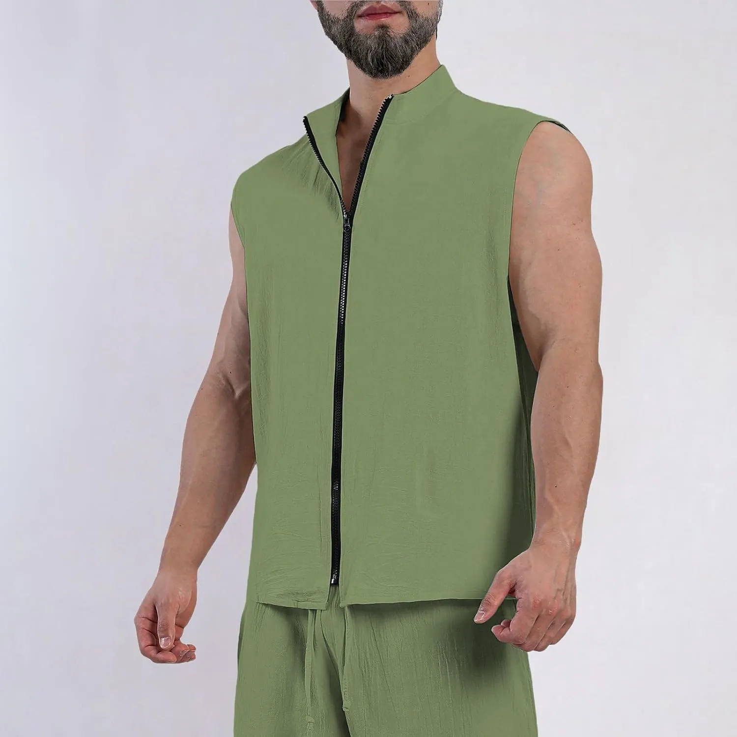 Golf Vest Soft Shell Zip Up Waistcoat Lightweight Summer Casual Sport Workout Vests Outdoor Travel Sleeveless Jackets