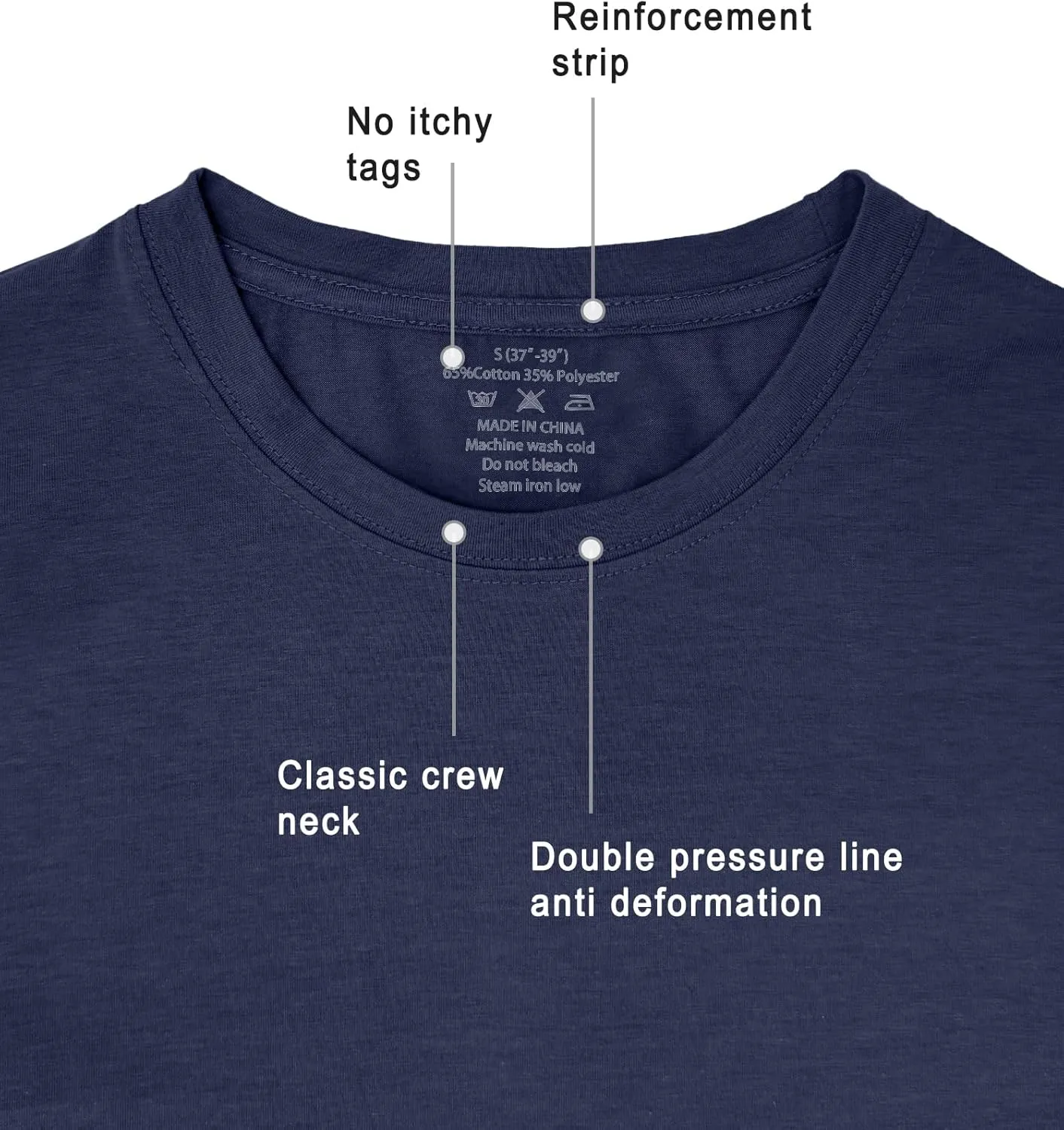 HOTake Mens T-Shirt Short Sleeve Crew Neck 1-3 Pack Soft Fitted Tees S-4XL Fresh Classic Tshirts Basic Tee Shirt