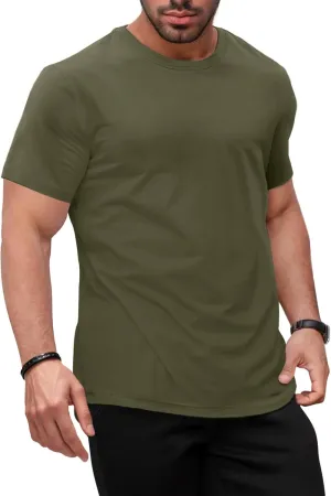 HOTake Mens T-Shirt Short Sleeve Crew Neck 1-3 Pack Soft Fitted Tees S-4XL Fresh Classic Tshirts Basic Tee Shirt