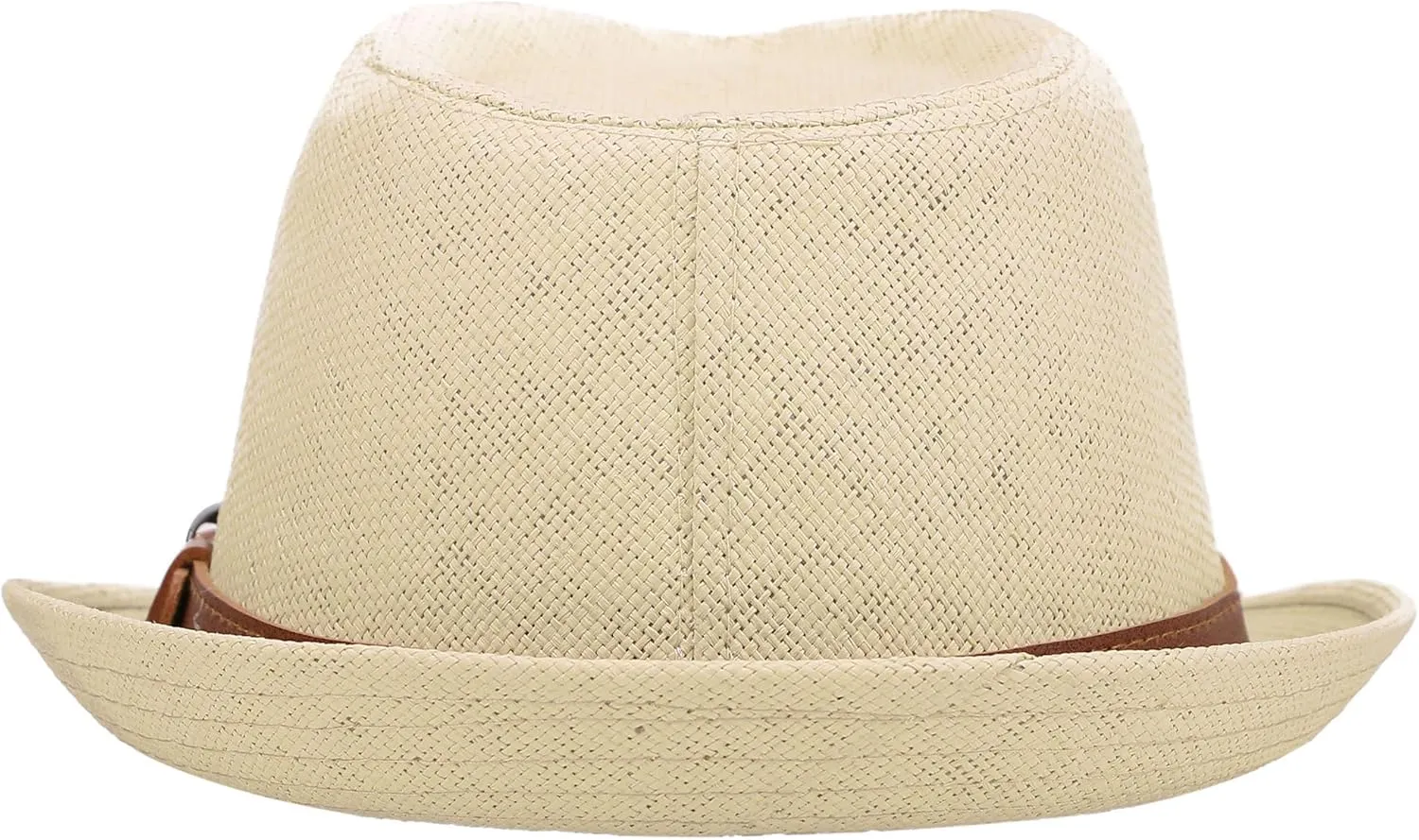 Jasmine Men/Women's Classic Short Brim Miami Beach Panama Fedora Straw Hat