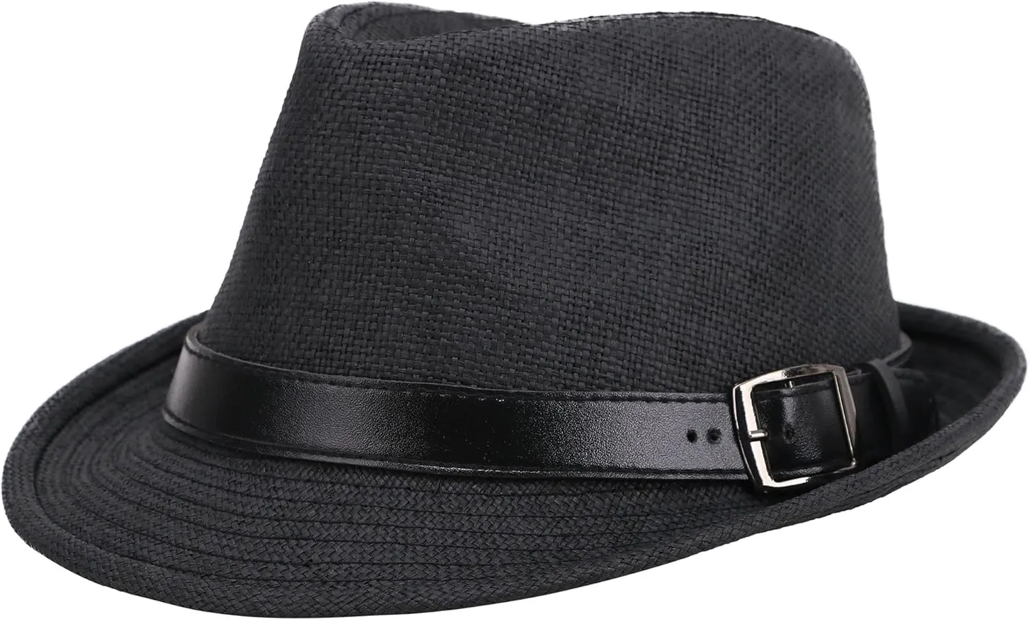 Jasmine Men/Women's Classic Short Brim Miami Beach Panama Fedora Straw Hat