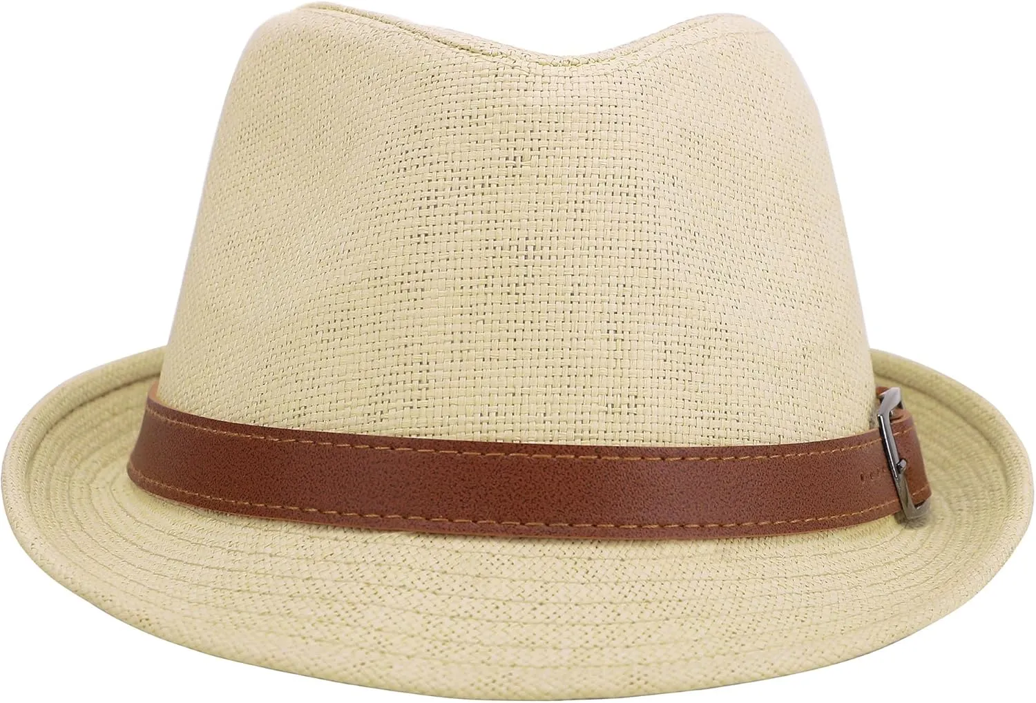 Jasmine Men/Women's Classic Short Brim Miami Beach Panama Fedora Straw Hat