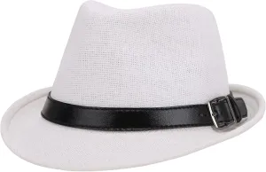 Jasmine Men/Women's Classic Short Brim Miami Beach Panama Fedora Straw Hat
