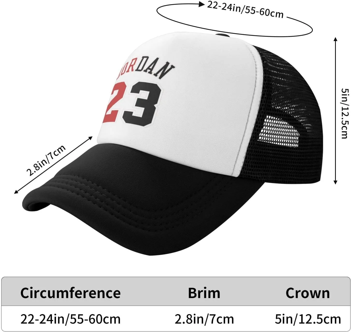 Jordan 23 Mesh Basketball Cap - Unisex Adjustable Sports & Hip Hop Hat