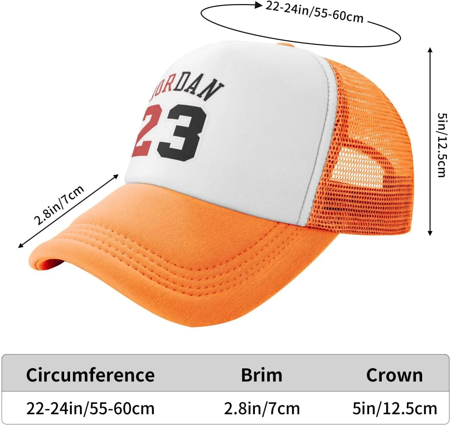 Jordan 23 Mesh Basketball Cap - Unisex Adjustable Sports & Hip Hop Hat