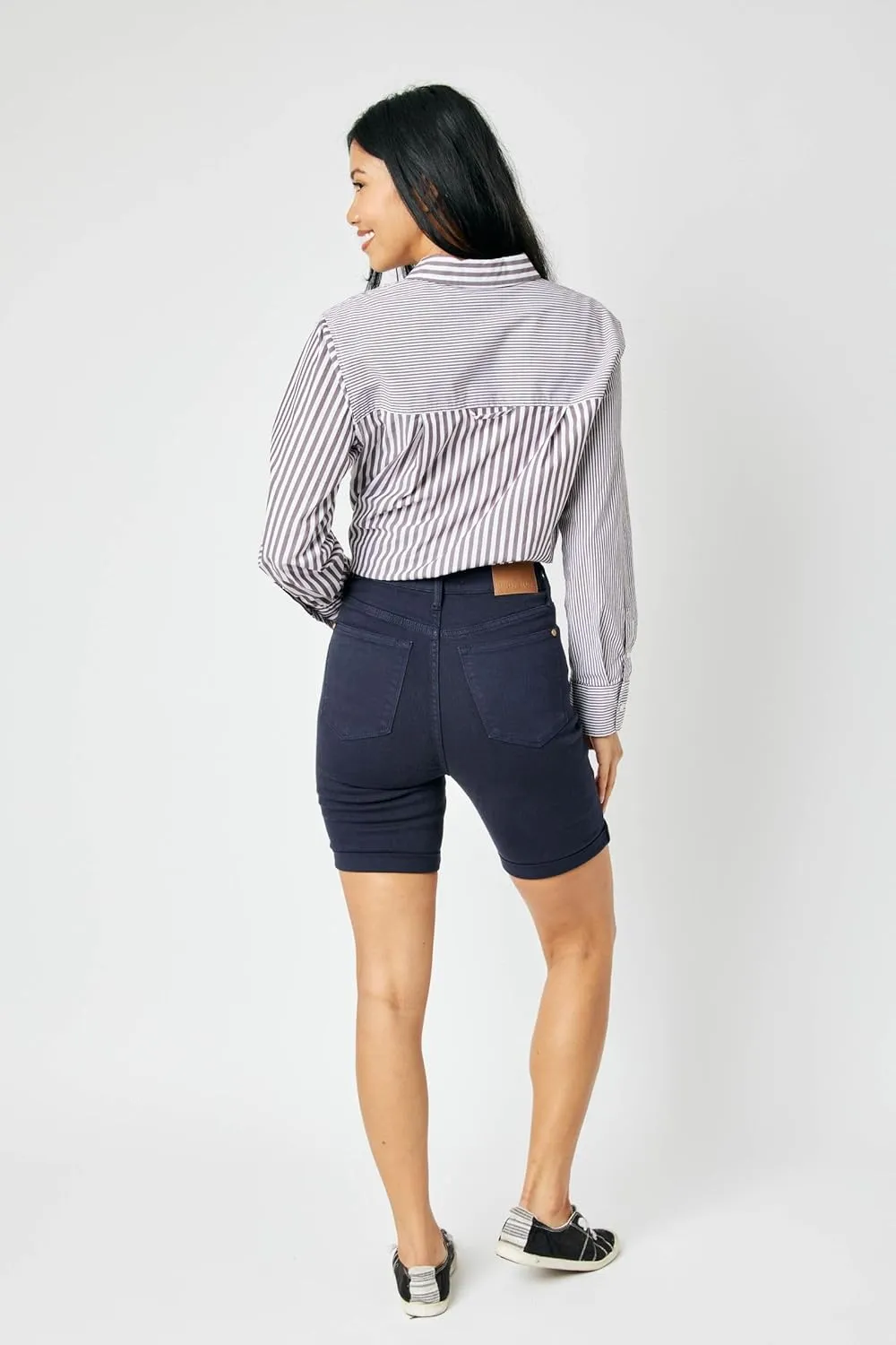 Judy Blue High Waisted Tummy Control Bermuda Shorts 150270-4X