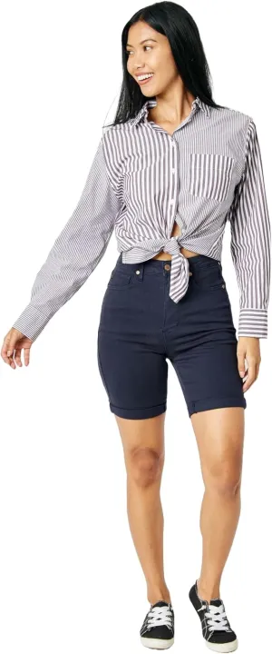 Judy Blue High Waisted Tummy Control Bermuda Shorts 150270-4X