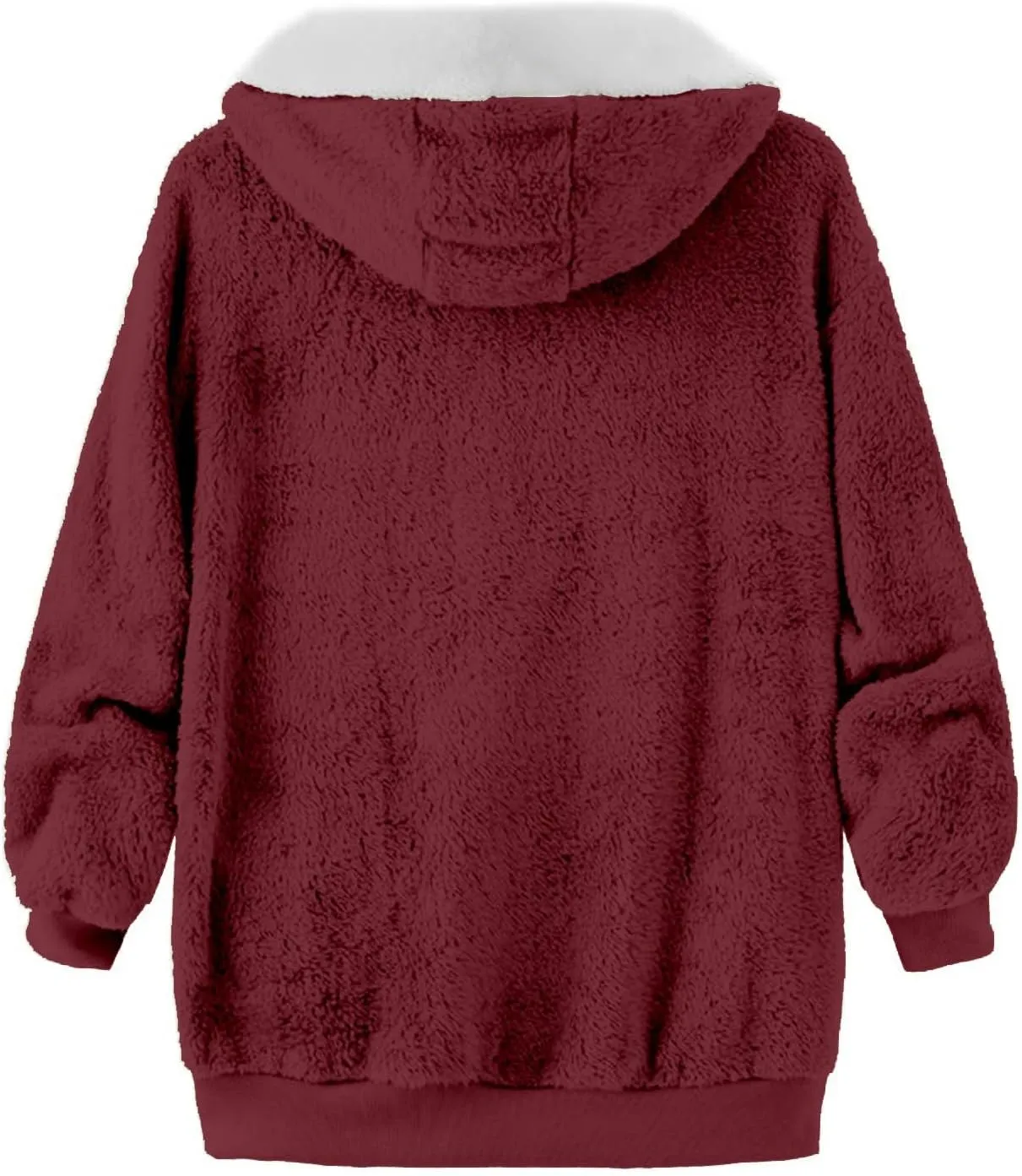 LCMTWX Women's Coats Basic Long Jacket Coat Trendy Color Block Winter Drawstring Hoodie Snow Coat Shaggy Warm Winter Fleece