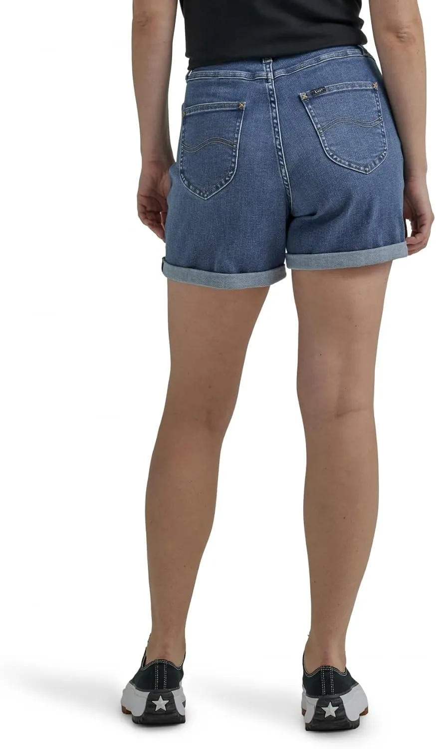 Lee Women's Ultra Lux High Rise Cuffed A-line Denim Short