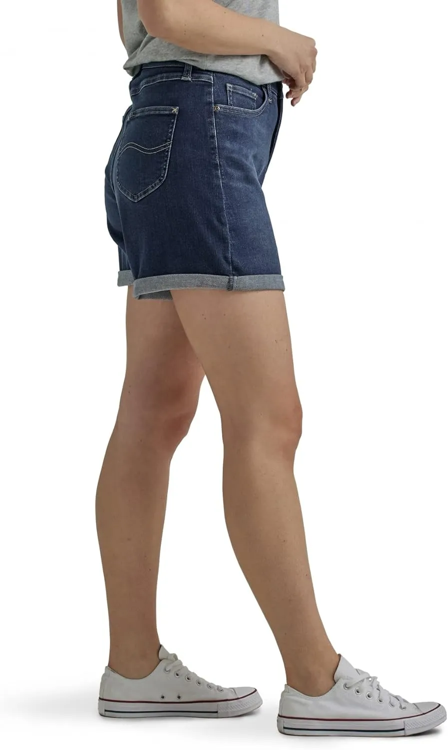 Lee Women's Ultra Lux High Rise Cuffed A-line Denim Short