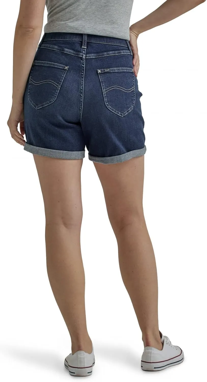 Lee Women's Ultra Lux High Rise Cuffed A-line Denim Short
