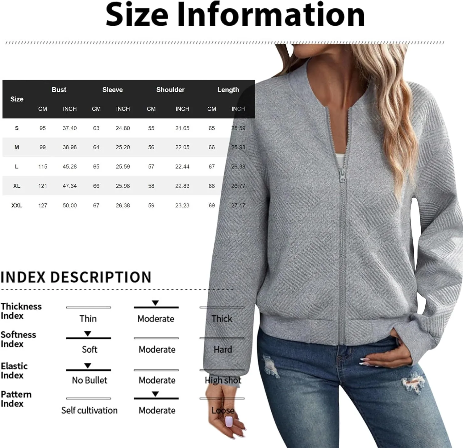 Lightweight Jacket Women Full Zip Bomber Jacket Soft Long Sleeve Zip Up Outwear Crew Neck Sweatshirt Coat Dressy Casual