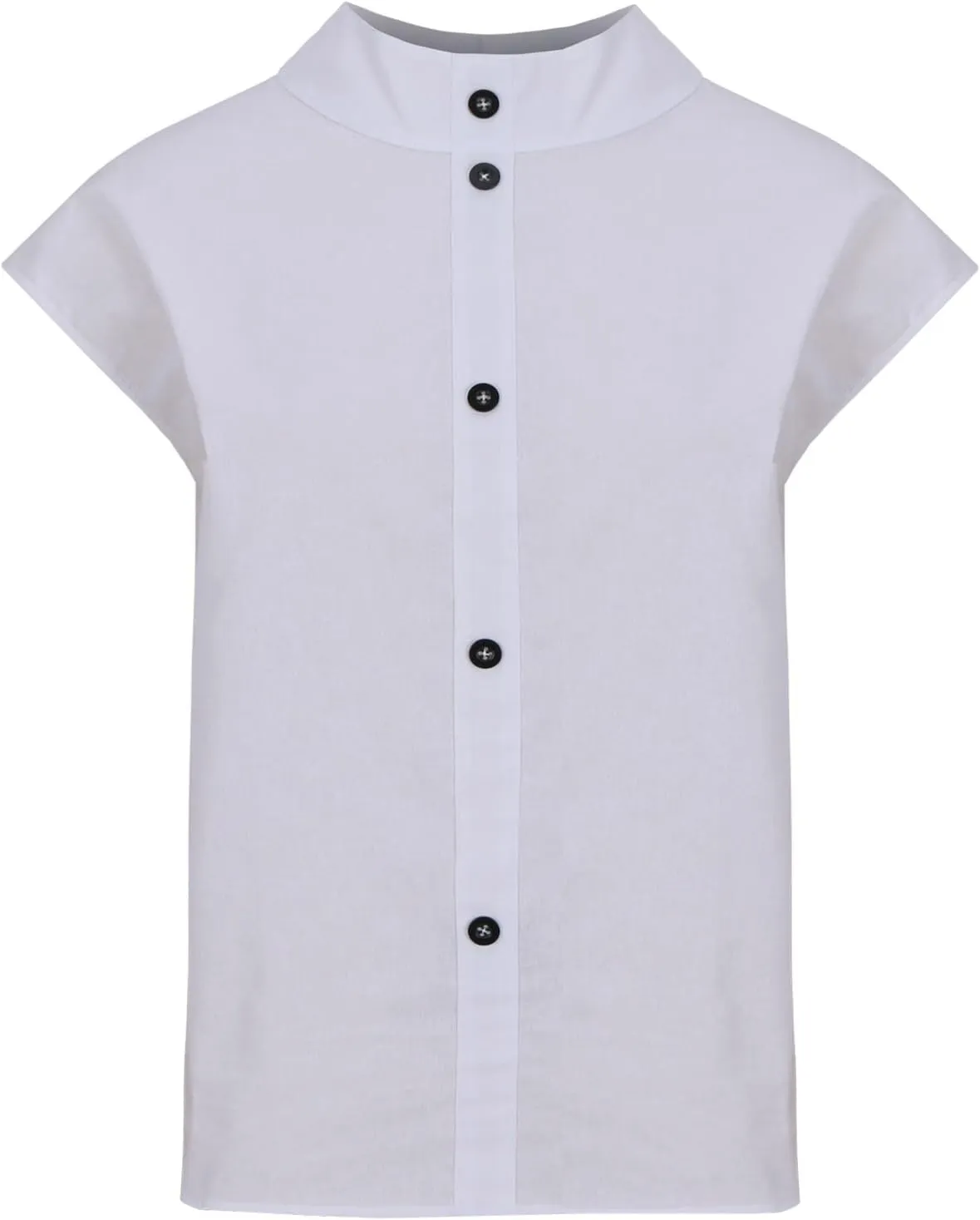 Linen Shirt Women Solid Color Stand Neck Hollow Out Tank Tops Loose Fit Tunic Soft Trendy Blouses Tshirt