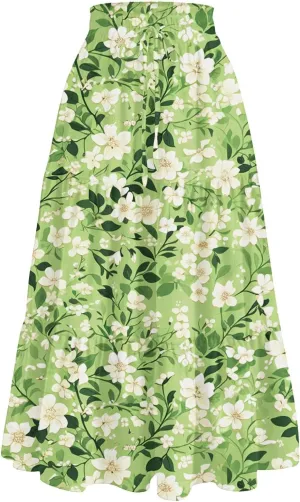 Long Skirts for Women Summer 2025 Boho Flowy High Waist A-Line Maxi Skirt