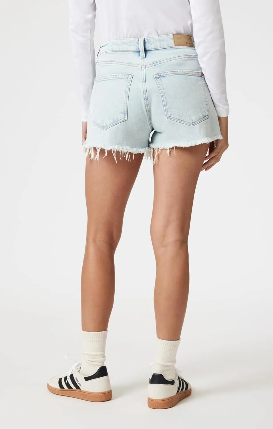 Mavi Rosie Women's High Rise Jean Shorts, Denim High Waisted Boyfriend Shorts for Women