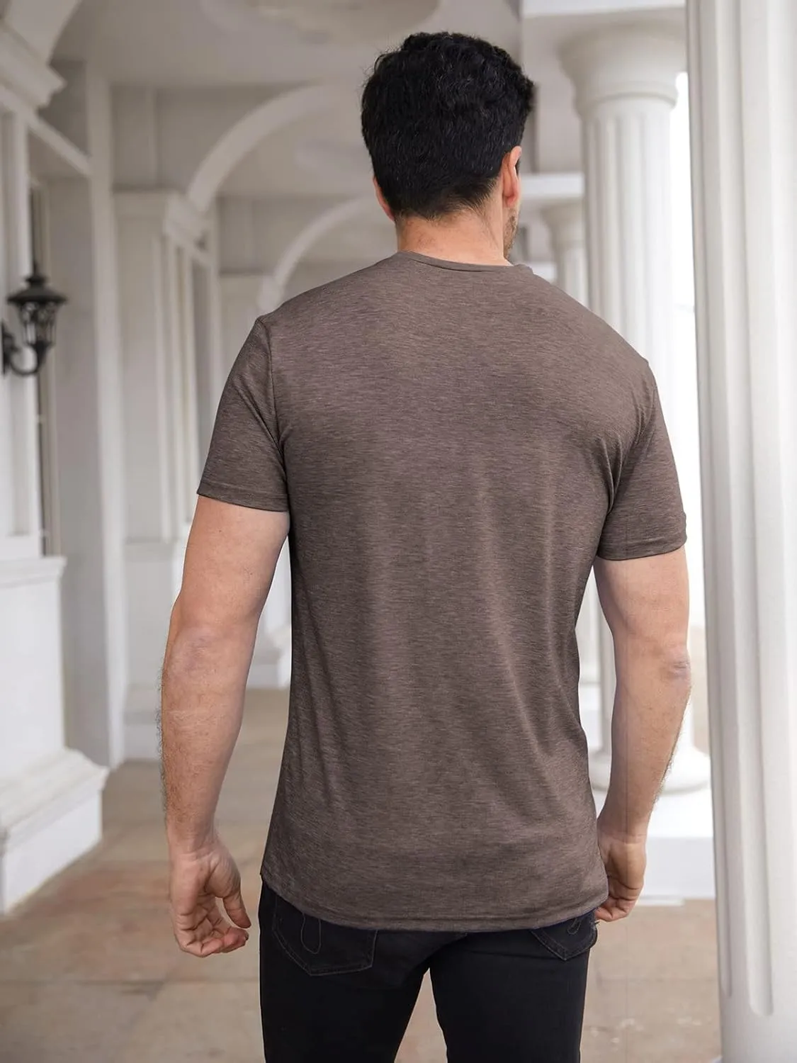 Men Soft T-Shirt Casual Short Sleeve Lightweight Basic Tee Shirts Big & Tall