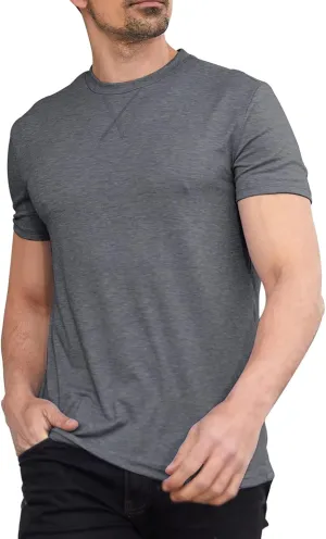 Men Soft T-Shirt Casual Short Sleeve Lightweight Basic Tee Shirts Big & Tall