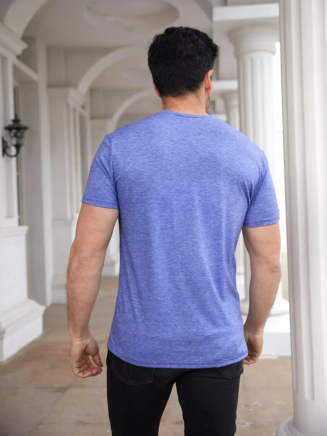 Men Soft T-Shirt Casual Short Sleeve Lightweight Basic Tee Shirts Big & Tall