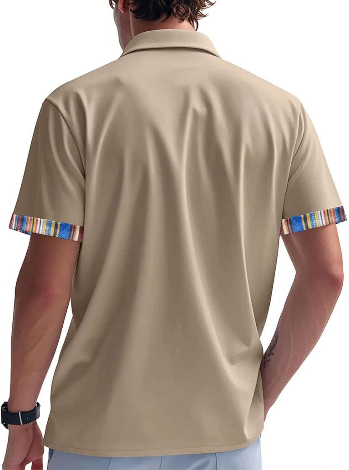 Men's Casual Polo Shirts Crewneck Quick Dry Wrinkle Free Soft Business Summer Shirts