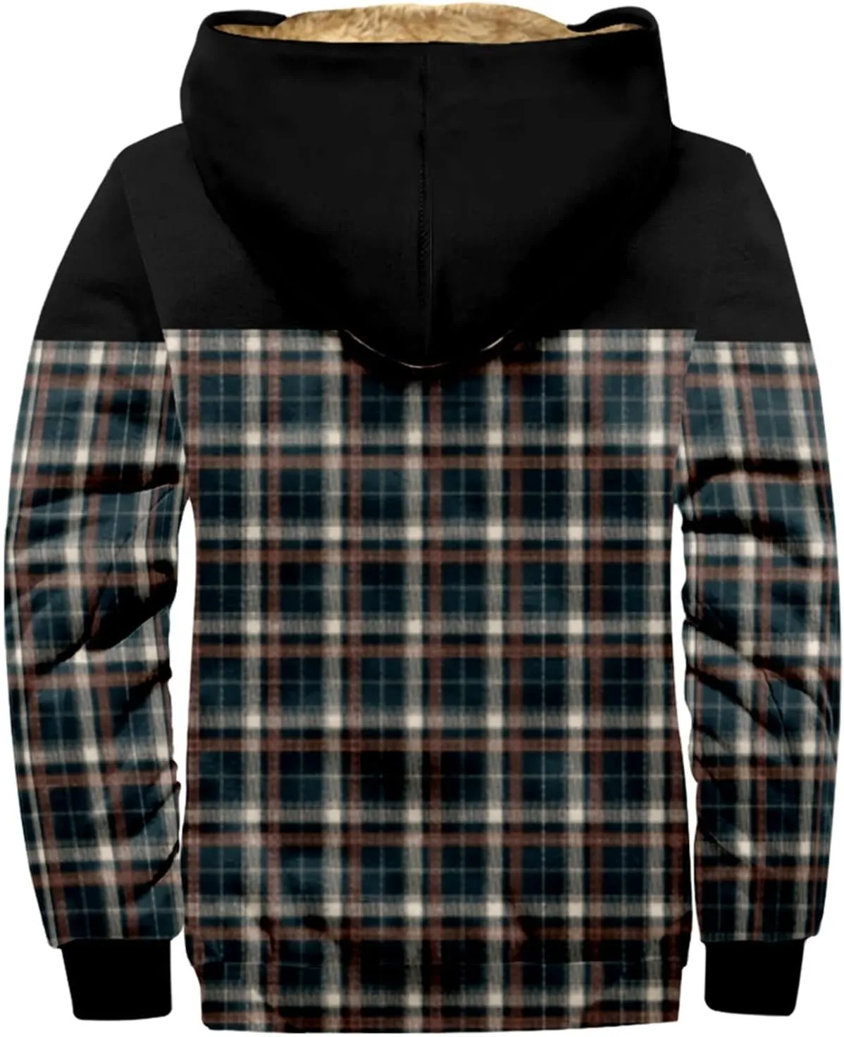 Mens Coat For Prints Padded Trendy Hoodies Thickened Zip Up Graphic Vintage Winter Jackets
