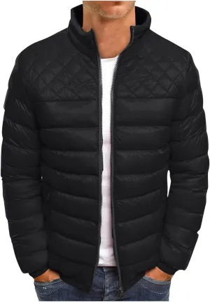 Men'S Down Jackets & Coats Zip Up With Hood Heated Plain Winter Jackets Thick Thermal Windproof Outwear