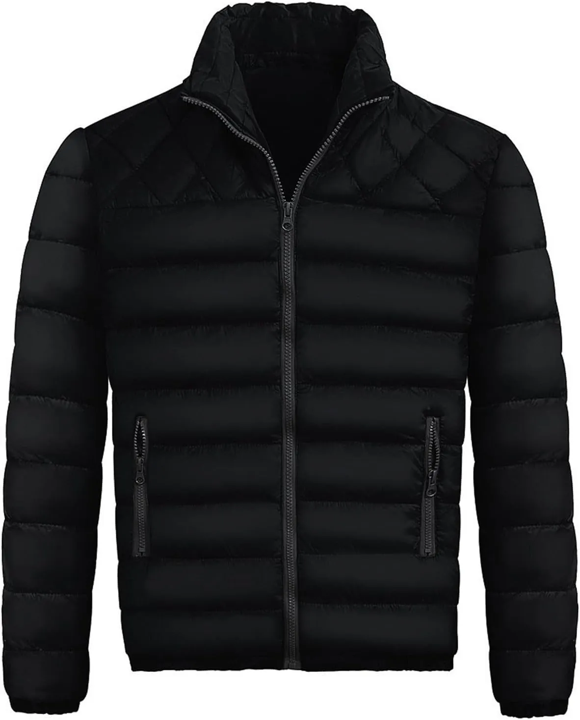 Men'S Down Jackets & Coats Zip Up With Hood Heated Plain Winter Jackets Thick Thermal Windproof Outwear