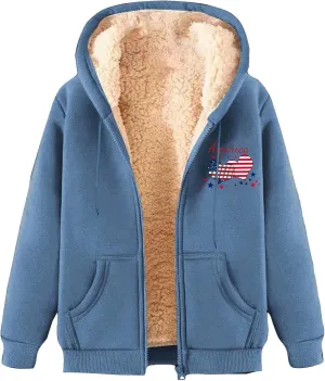 Mens Fleece Jacket Fuzzy Sherpa Lined Jacket Winter Warm Zip Up Hoodies Casual Heavyweight Hooded Coat Outerwear