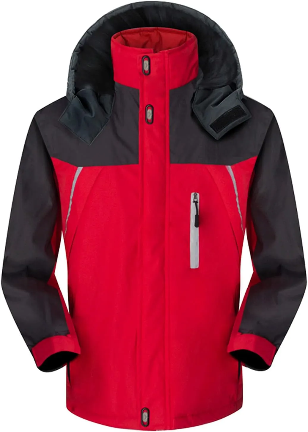 Men's Mountain Waterproof Ski Jacket Winter Windbreaker Warm Hooded Raincoat Jackets Outdoor Casual Soft Shell Coats