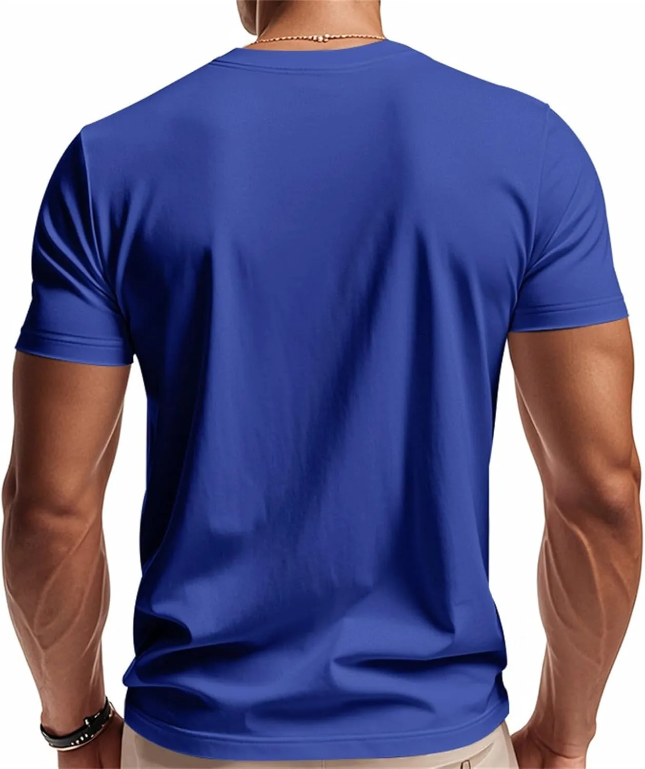 Mens Muscle Fitted T Shirts 2025 Stylish V Neck Longline Comfy Soft Shirt Stretch Short Sleeve Gym Workout Tops